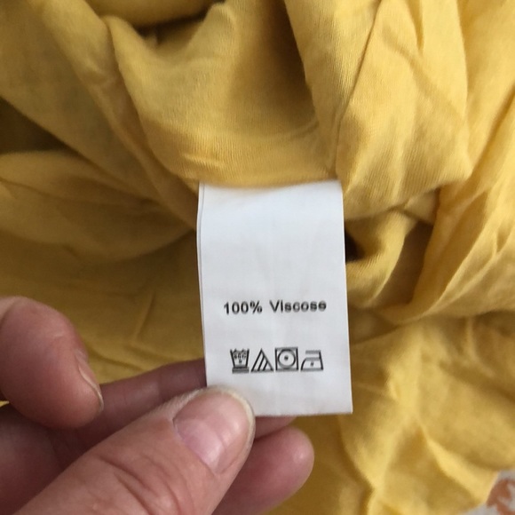 Kirundo Mini Dress Bohemian Short Sleeve Size Large Mustard Floral New - Picture 11 of 13